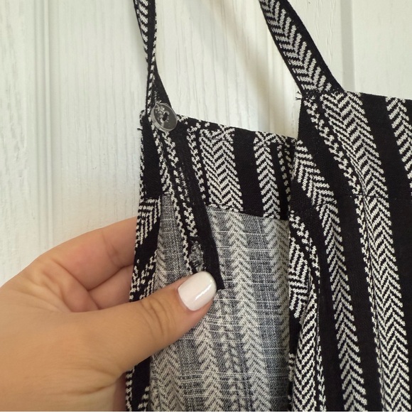 Black and White Striped Romper - Picture 7 of 7